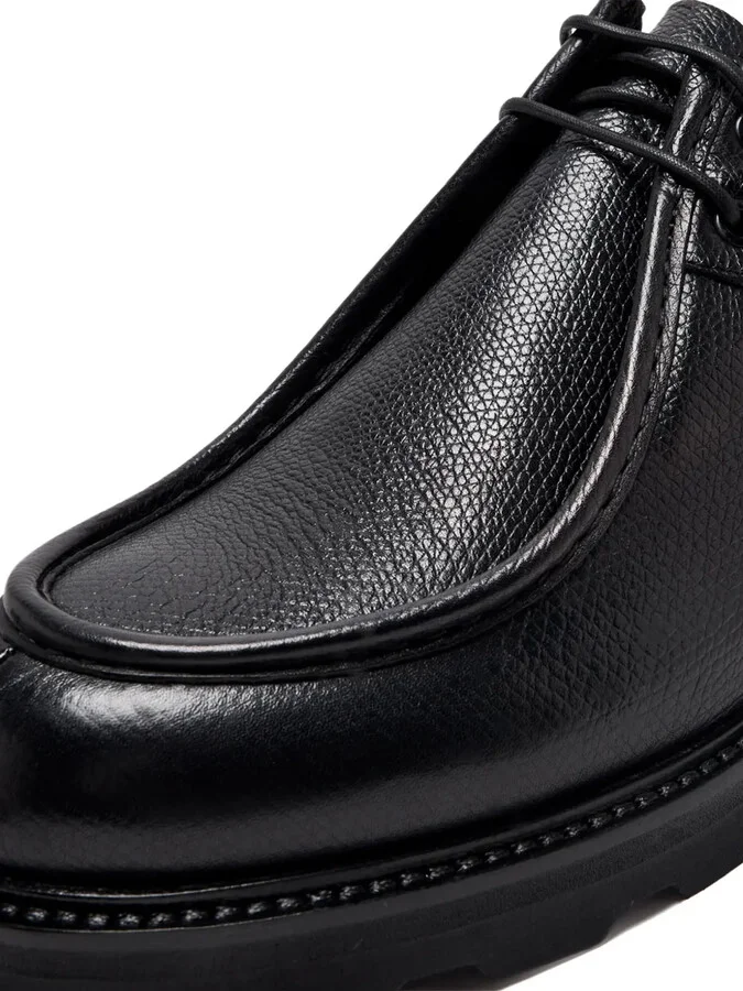 Textured-Leather Derby Shoes - Image 4