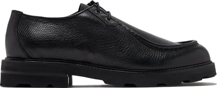 Textured-Leather Derby Shoes