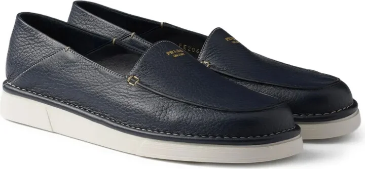 Textured Leather Loafers - Image 2