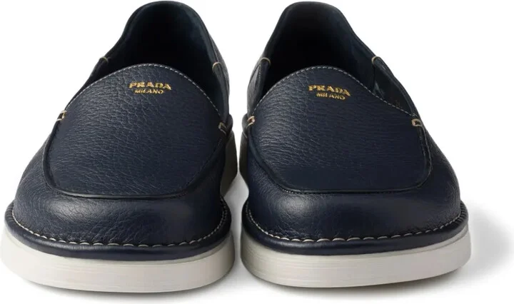 Textured Leather Loafers - Image 5