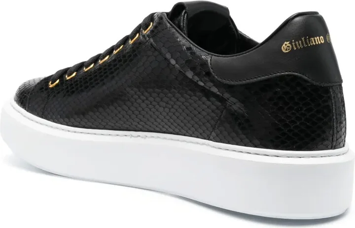 Textured Leather Low-Top Sneakers - Image 3