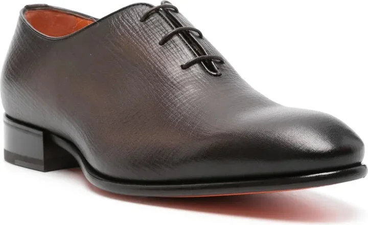 Textured Leather Oxford Shoes - Image 2