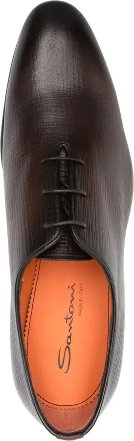 Textured Leather Oxford Shoes - Image 4