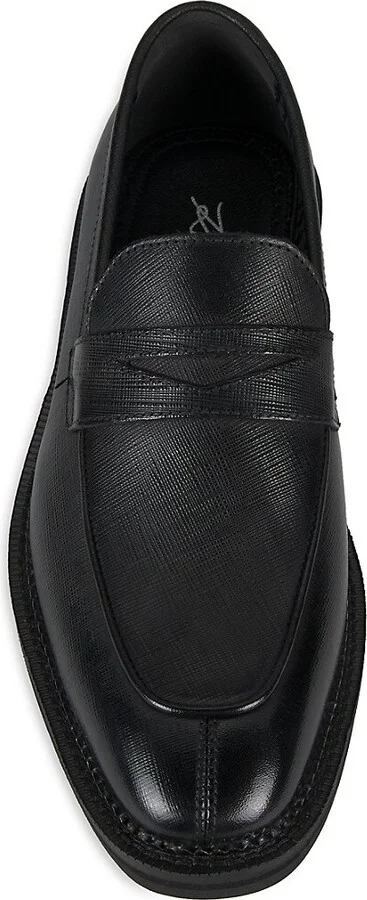 Textured Leather Penny Loafers - Image 5