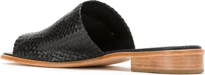 Textured Leather Slides - Image 3