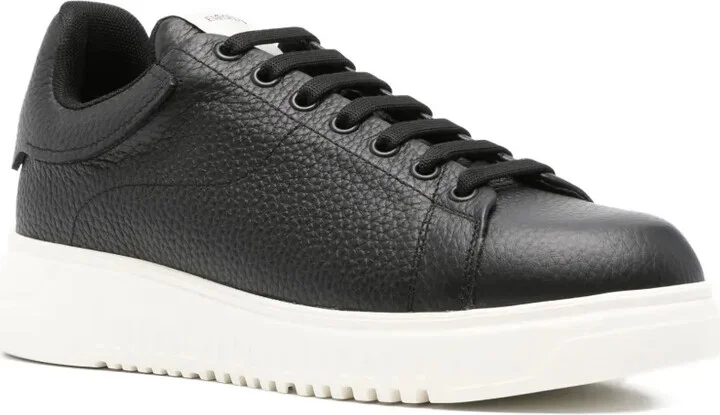 Textured Leather Sneakers - Image 2