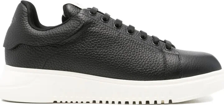 Textured Leather Sneakers