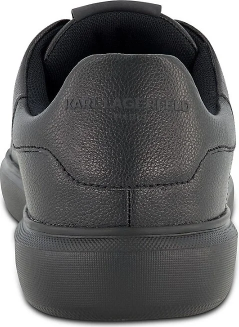 Textured Leather Sneakers with Side Logo Plate - Image 5