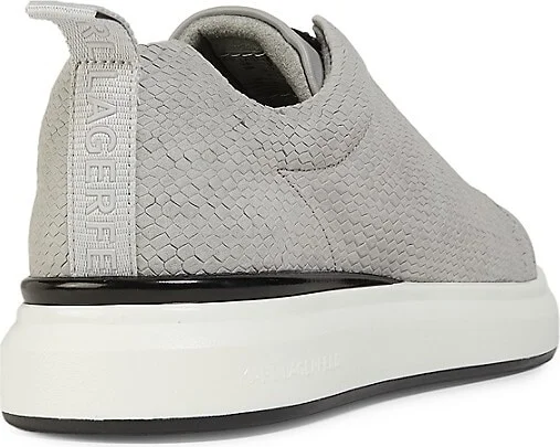 Textured Low-Top Leather Sneakers - Image 3