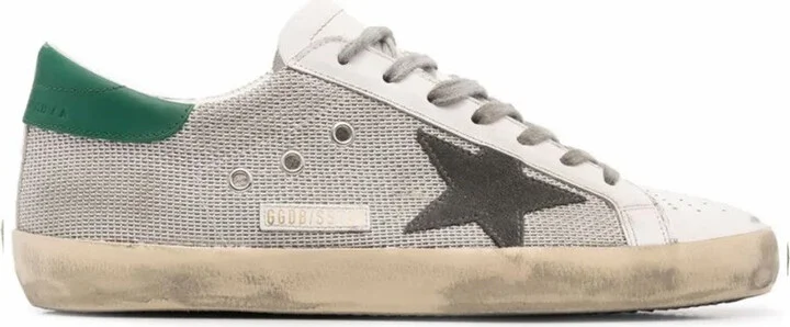 Textured Mesh Sneakers With Prominent Star Design