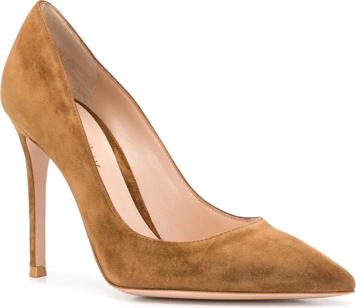 Textured Pointed Toe Pumps - Image 2
