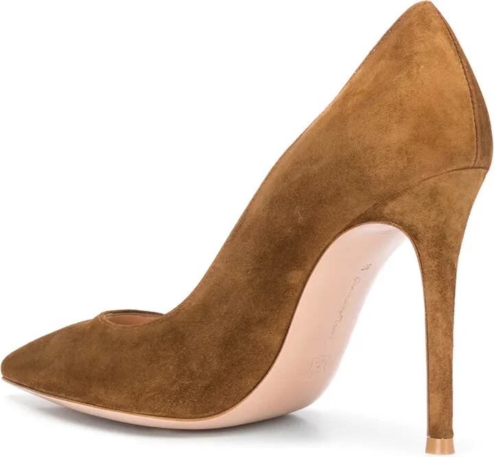 Textured Pointed Toe Pumps - Image 3