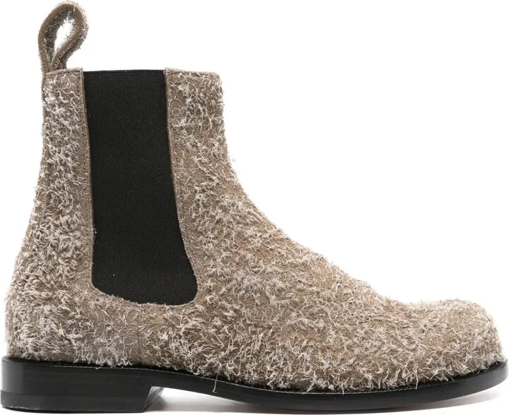 Textured Round-Toe Boots