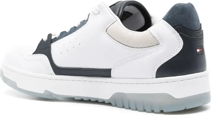 TH-embossed leather sneakers - Image 3