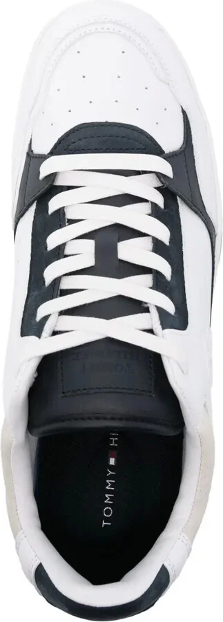 TH-embossed leather sneakers - Image 4