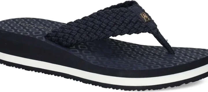 TH-monogram crochet-wedge flip-flops - Image 2