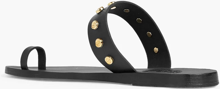 Thalia Shell embellished leather slides - Image 3