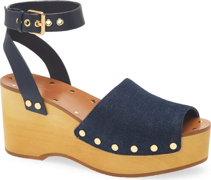The Anouk Denim Platform Clog Sandal