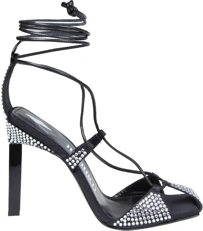 The Attico Adele Embellished Open Toe Sandals