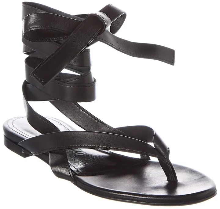 The Attico Ankle Strap Leather Sandal