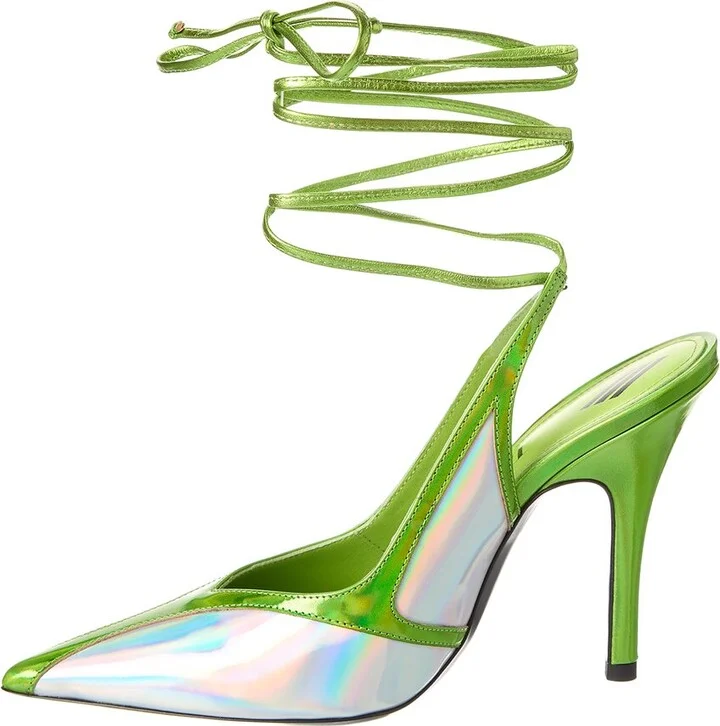 The Attico Ankle Wrap Leather Pump - Image 2