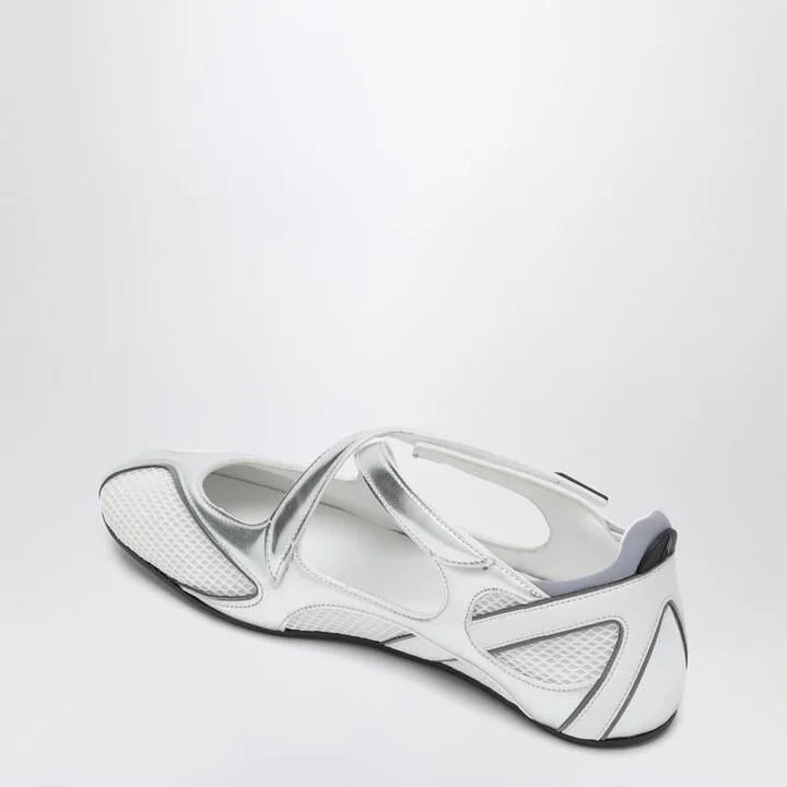 The Attico Ballerina Flat Floor 01 Silver - Image 2