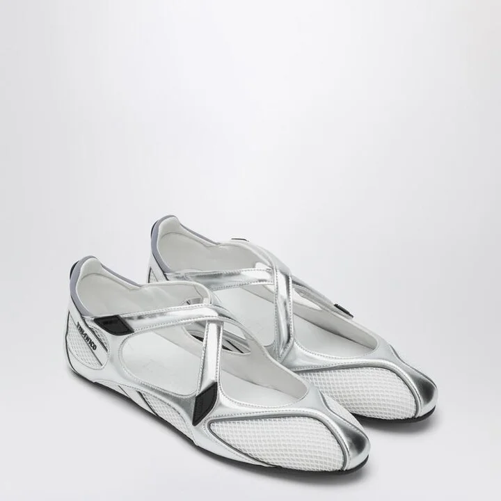 The Attico Ballerina Flat Floor 01 Silver