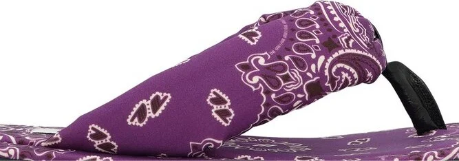 The Attico Bandana Printed Thong Strap Slides