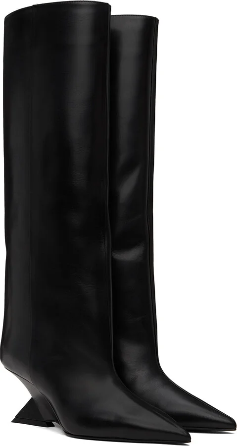 The Attico Black Cheope Tube Tall Boots - Image 4