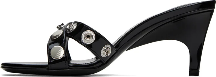 The Attico Black Cosmo Heeled Sandals - Image 3