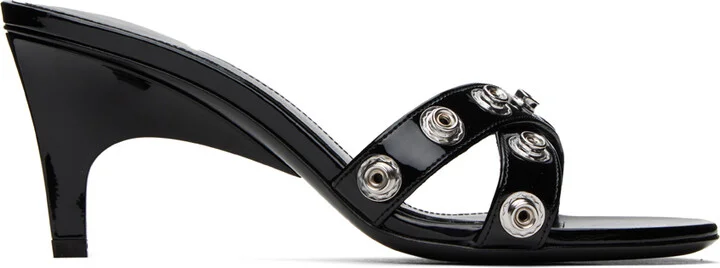 The Attico Black Cosmo Heeled Sandals