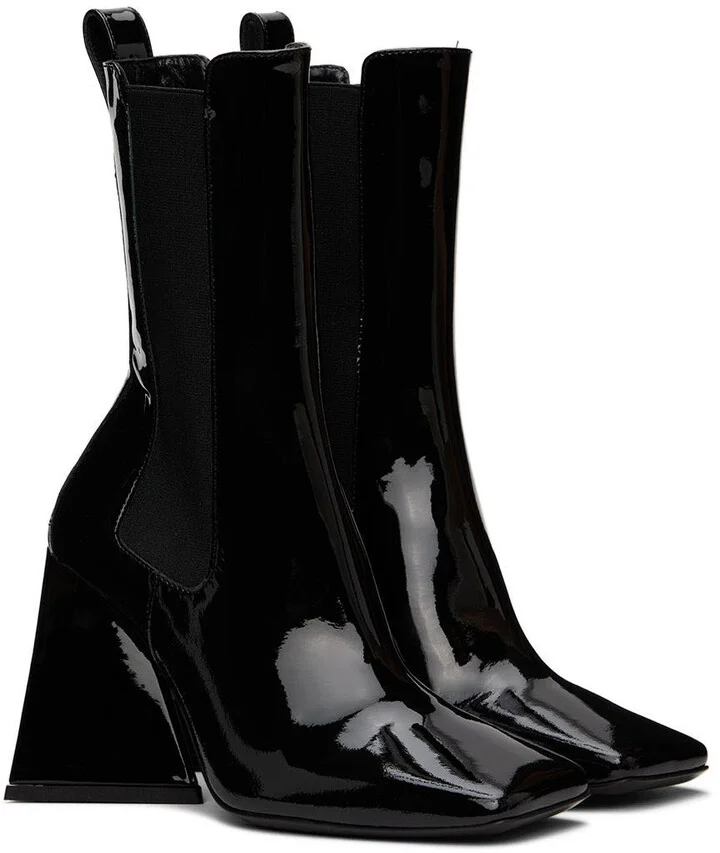 The Attico Black Devon Ankle Boots - Image 4