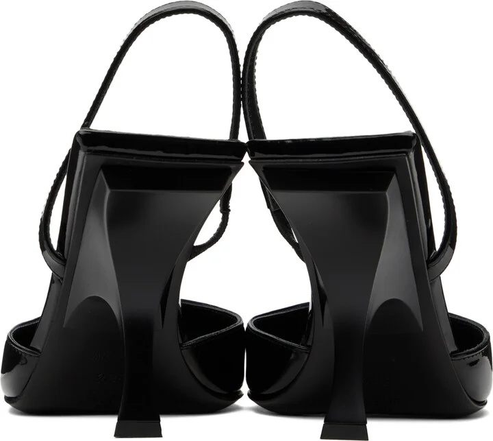 The Attico Black Ester Slingback Heels - Image 2