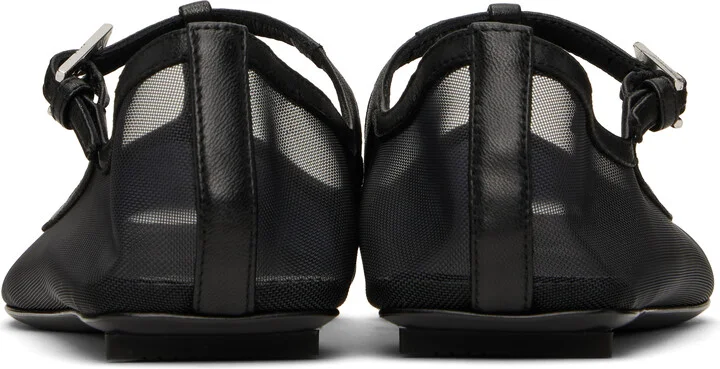 The Attico Black Juno Ballerina Flats - Image 2