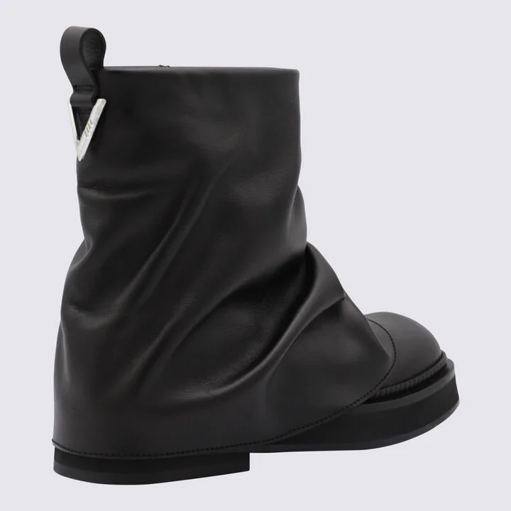 The Attico Black Leather Boots - Image 2