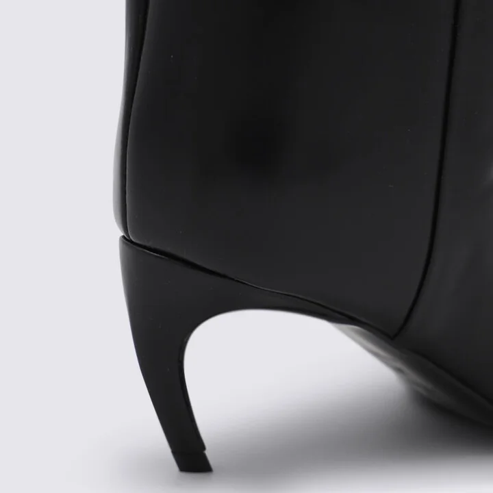 The Attico Black Leather Boots - Image 5