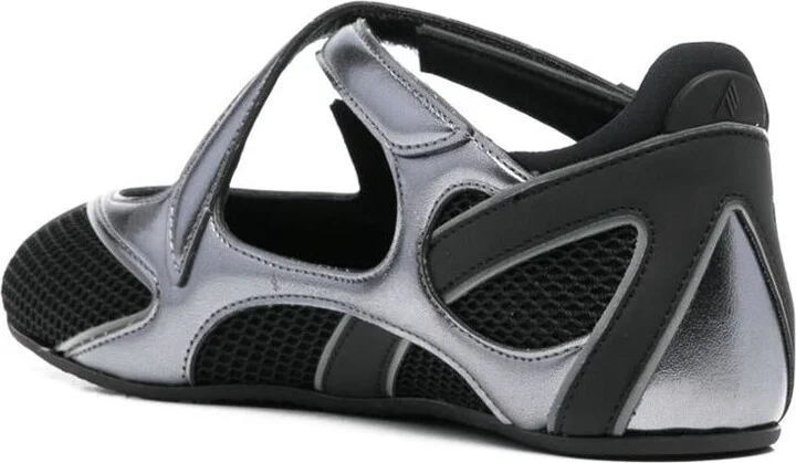 The Attico Black Leather 'Floor 01' Flats - Image 2