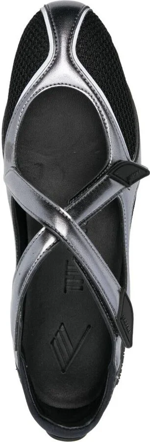 The Attico Black Leather 'Floor 01' Flats - Image 4