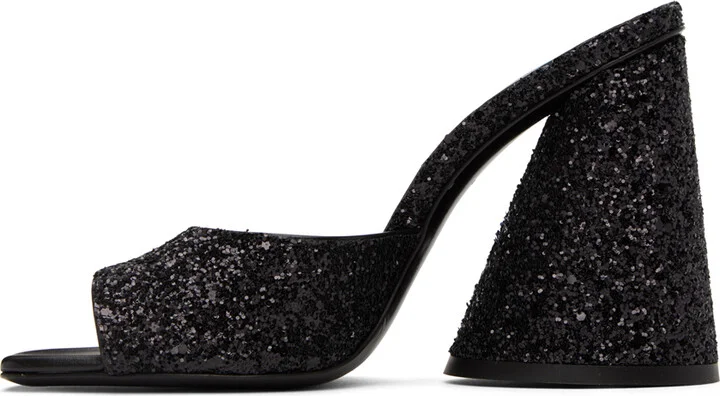 The Attico Black Luz Heeled Sandals - Image 3