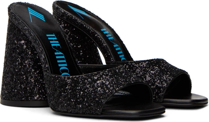 The Attico Black Luz Heeled Sandals - Image 4