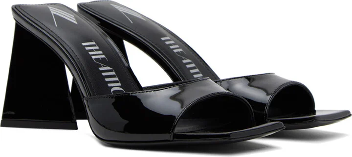 The Attico Black Mini Devon Mules - Image 4