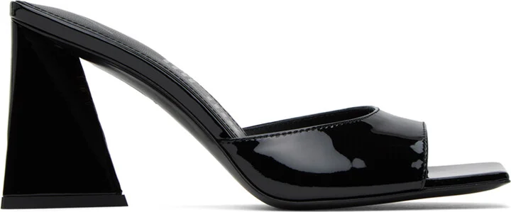 The Attico Black Mini Devon Mules