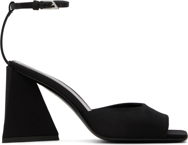 The Attico Black Piper Heeled Sandals