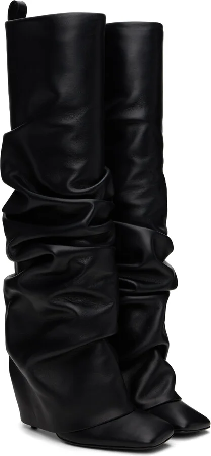 The Attico Black Rea Tube Tall Boots - Image 4