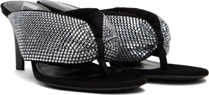 The Attico Black Rem Heeled Sandals - Image 4