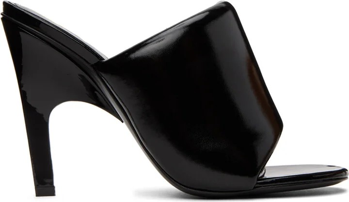 The Attico Black Rem Heeled Sandals