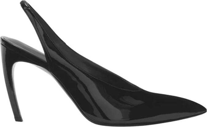 The Attico Black "Viper" Slingback