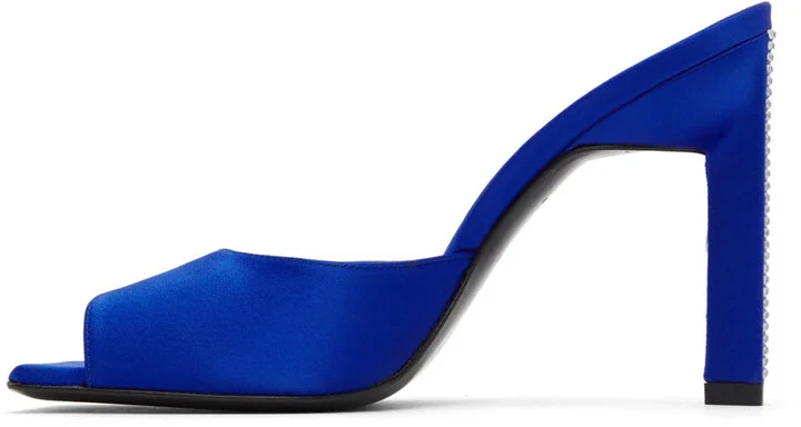 The Attico Blue Kaia Heeled Sandals - Image 3