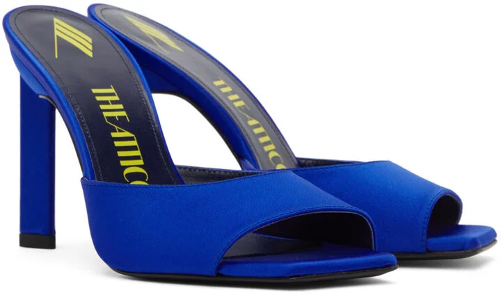 The Attico Blue Kaia Heeled Sandals - Image 4