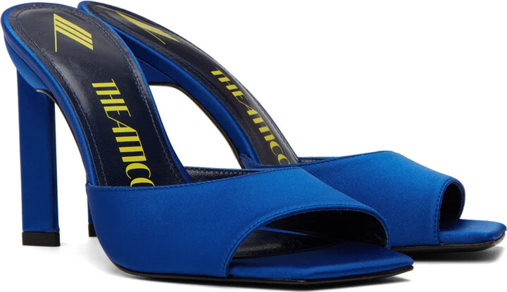 The Attico Blue Kaia Heeled Sandals - Image 4